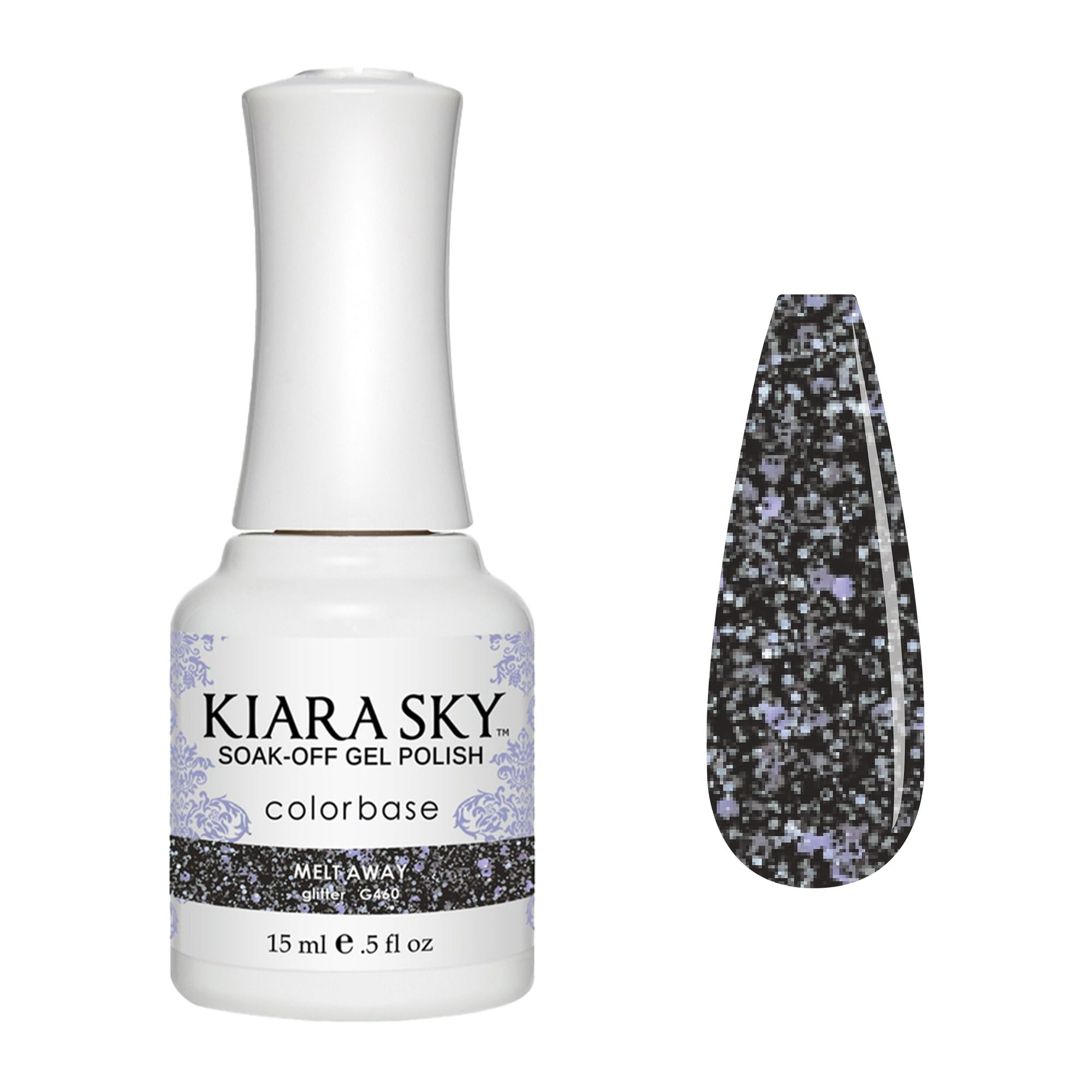 KIARA SKY Soak Off Gel Nail Polish 0.5 fl oz, BLACK & WHITE GROUP