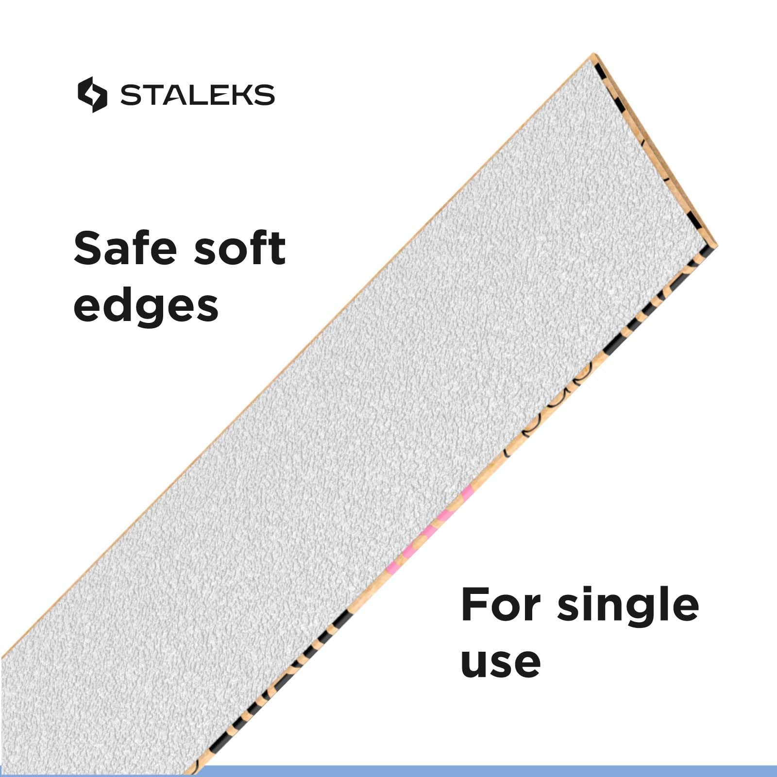 White Disposable papmAm Files for Straight Nail File Staleks Pro Expert 22, 180 grit (50 pcs)