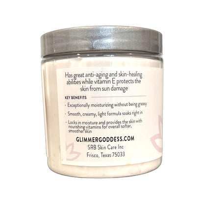GLIMMER GODDESS Organic Whipped Coconut Oil Body Butter, 8oz