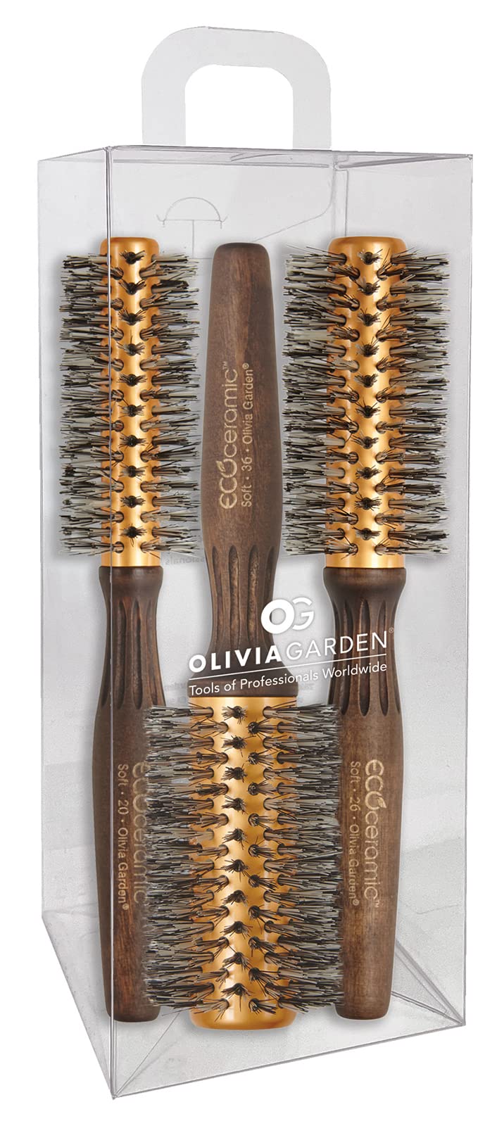 Olivia Garden EcoCeramic Soft Bristles Round Thermal Hair Brush (not electrical)