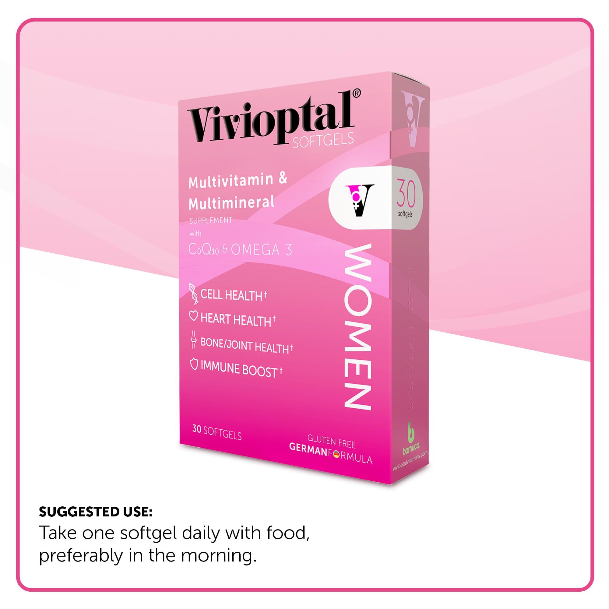 Vivioptal Women 30 Softgels - Multivitamin & Multimineral Supplement - CoQ10 & Omega 3