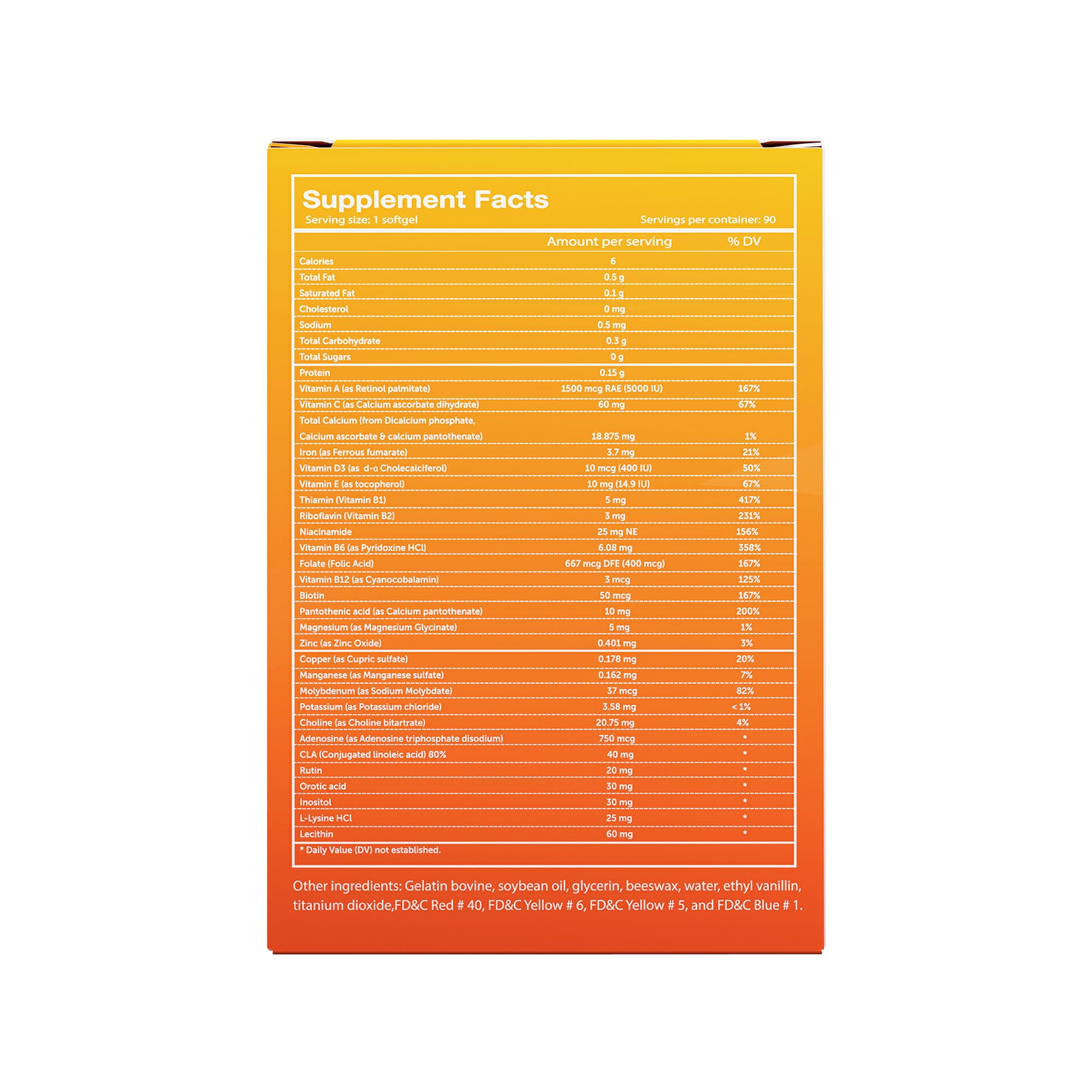 Vivioptal Multi 90 Softgels - Multivitamin & Multimineral Supplement - Lipotropic Substances & Trace Elements