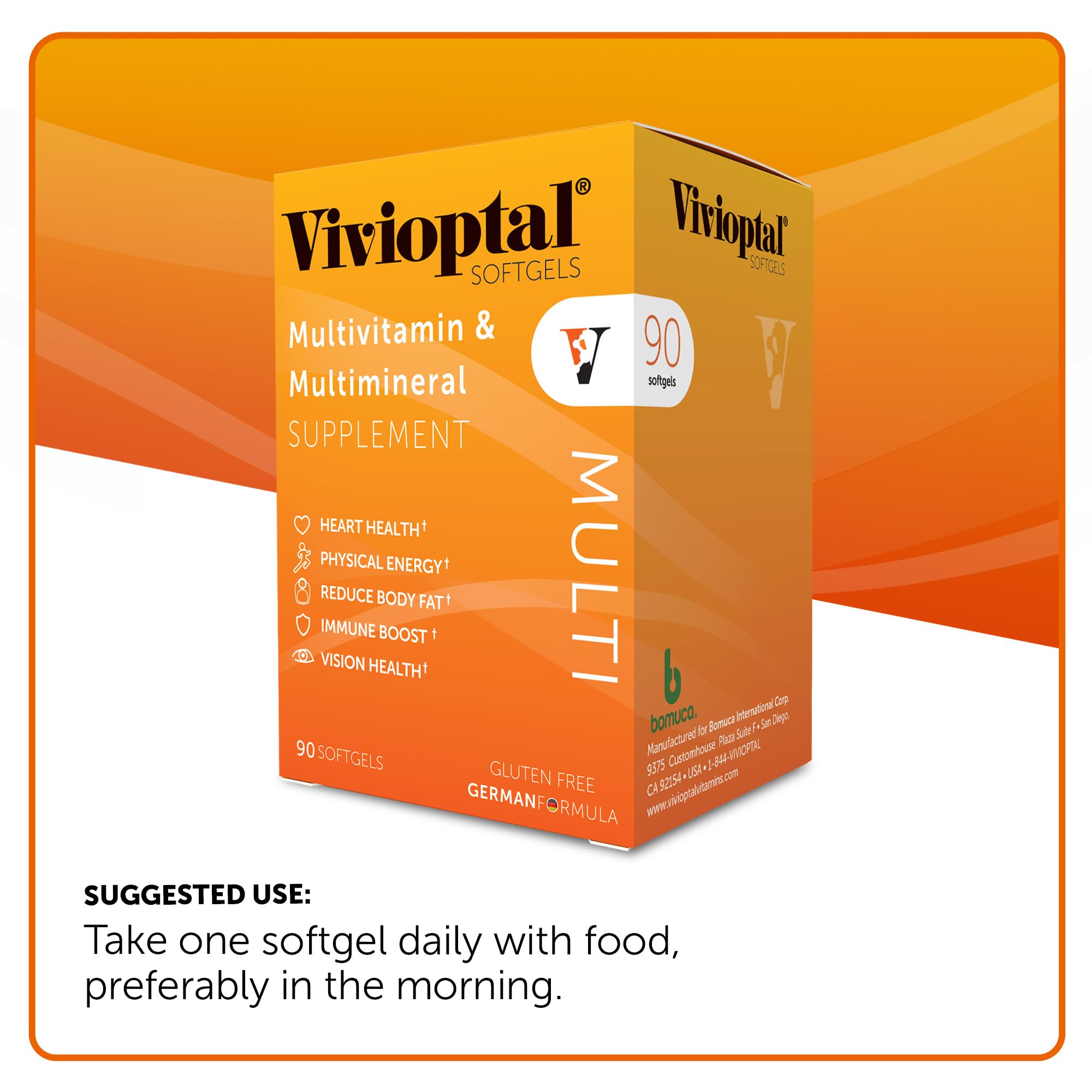 Vivioptal Multi 90 Softgels - Multivitamin & Multimineral Supplement - Lipotropic Substances & Trace Elements