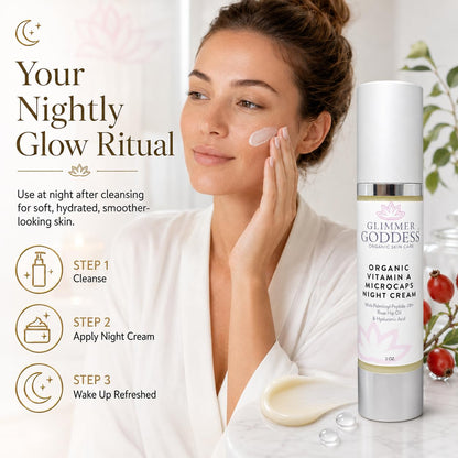 GLIMMER GODDESS Organic Daily Face Moisturizer Cream, Bottle 2oz