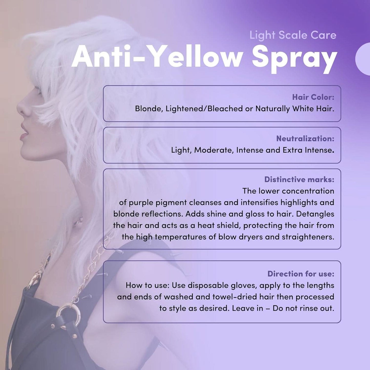 LISAP - Light Scale Hair Care Anti Yellow Spray 4.2 fl oz