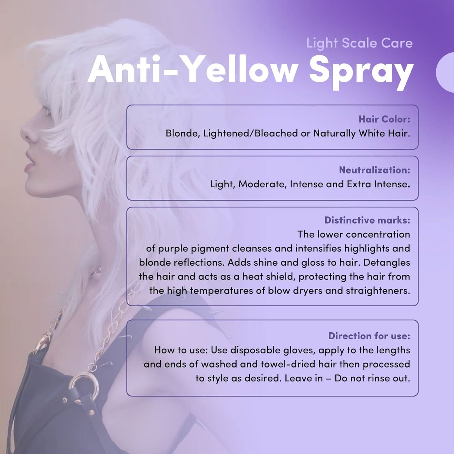 LISAP - Light Scale Hair Care Anti Yellow Spray 4.2 fl oz