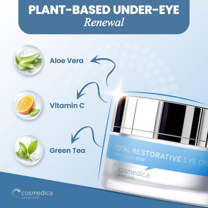 Cosmedica Vitamin C & Caffeine Under Eye Cream For Dark Circles, 0.7 oz