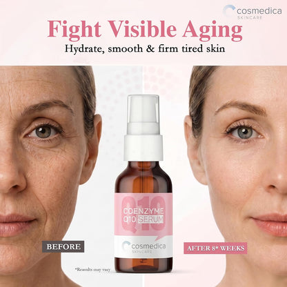 Cosmedica Coenzyme Q10 Anti-Aging Face Serum - Antioxidant Skincare, 1oz