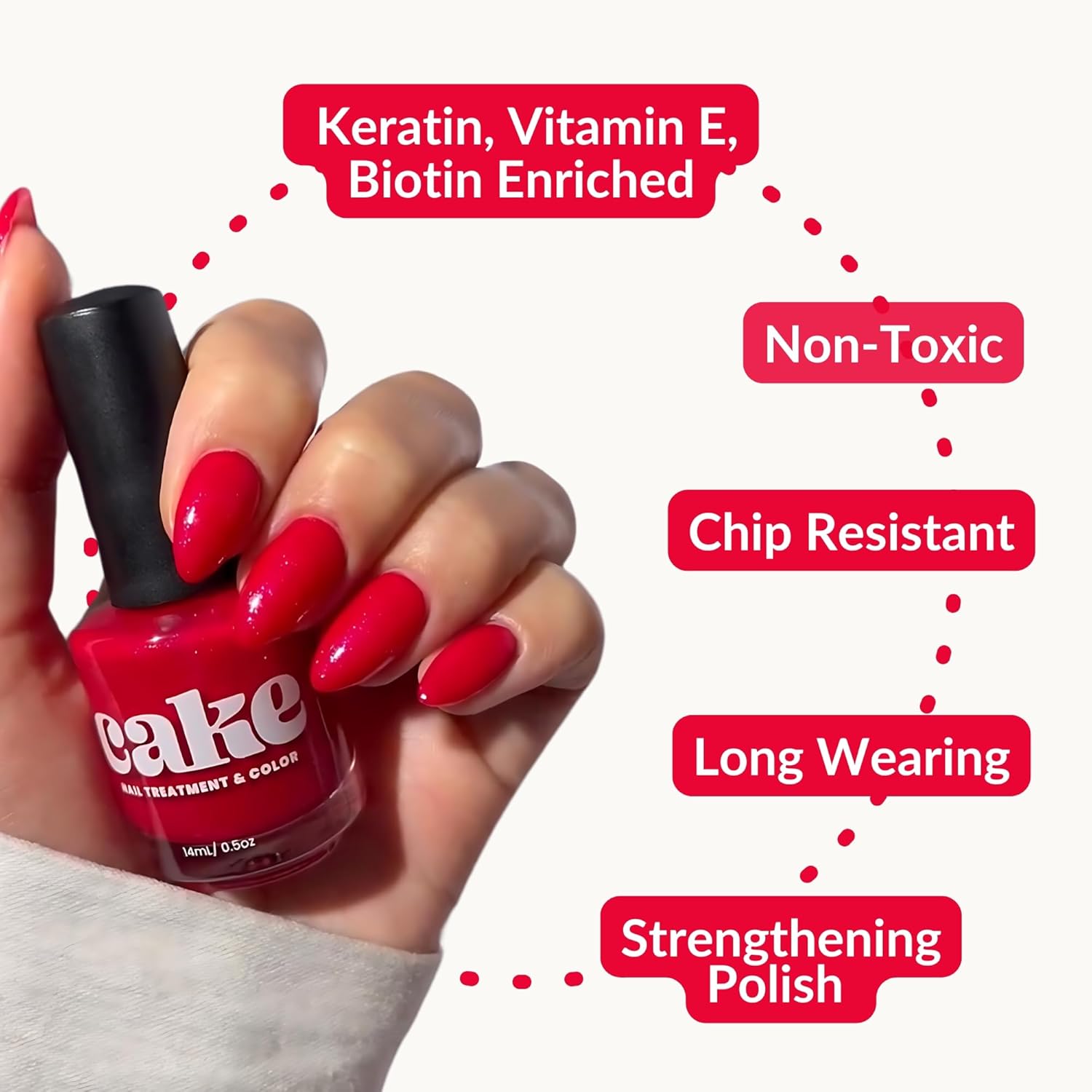 CAKE Nail Strengthening Polish - Sassy Senorita