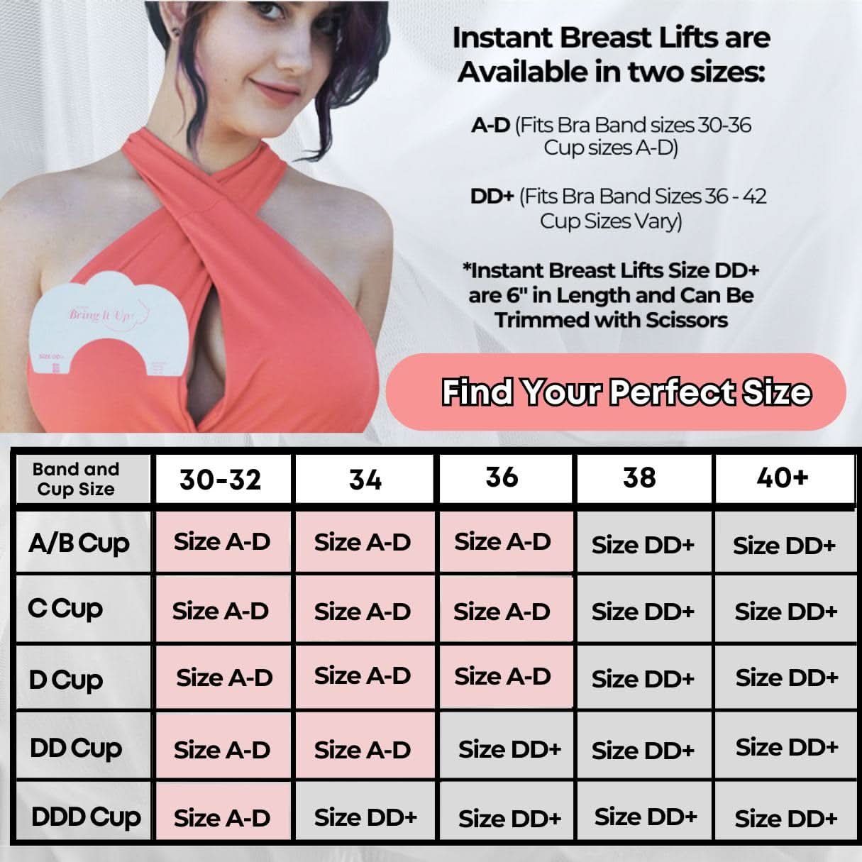 Bring It Up Instant Breast Lifts, Cup Size A-D