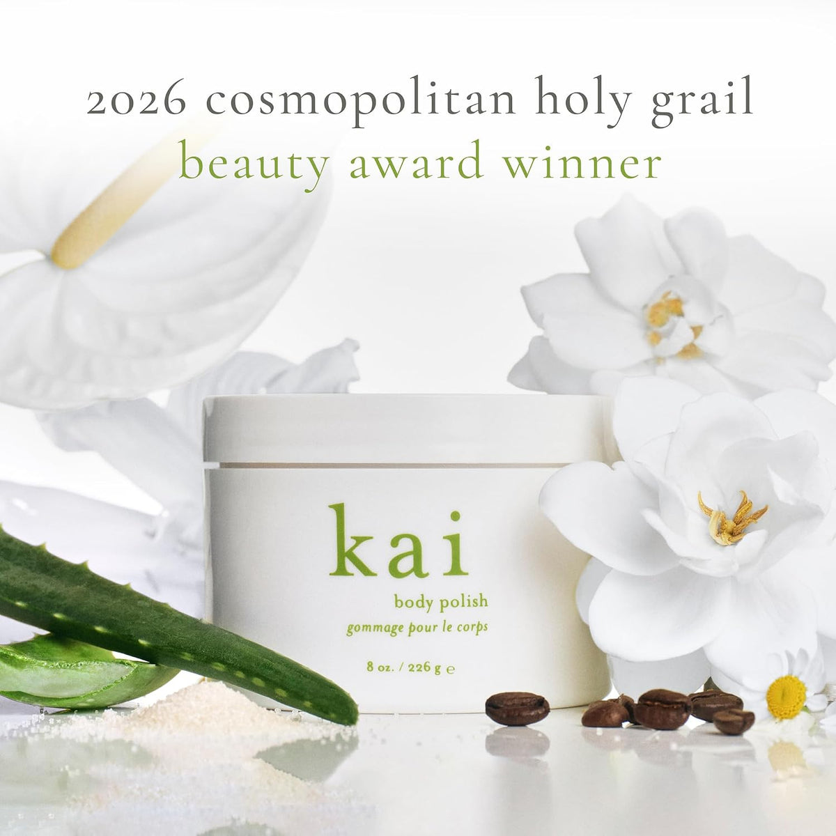 kai body polish - a hydrating & exfoliating blend of sea salt & sugar