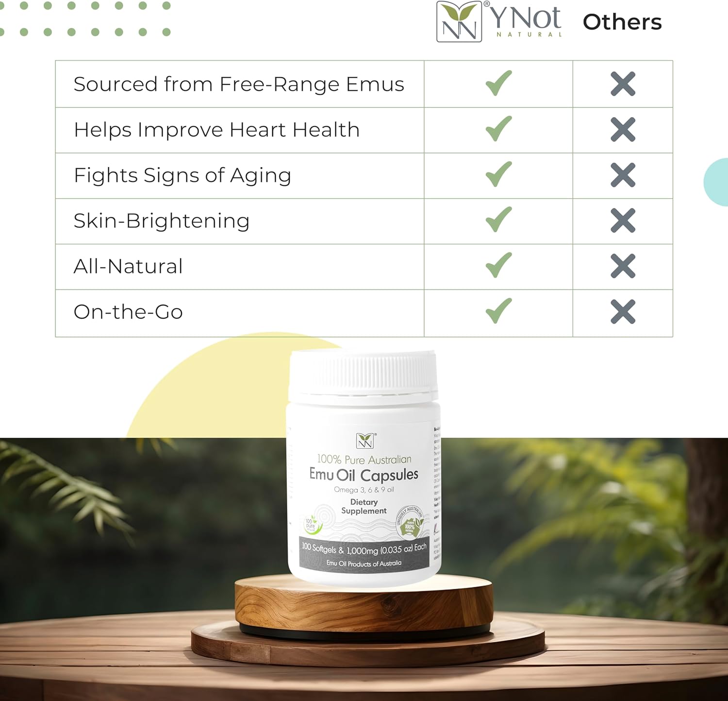 Pure Emu Oil Capsules 1000mg, -100 Capsules