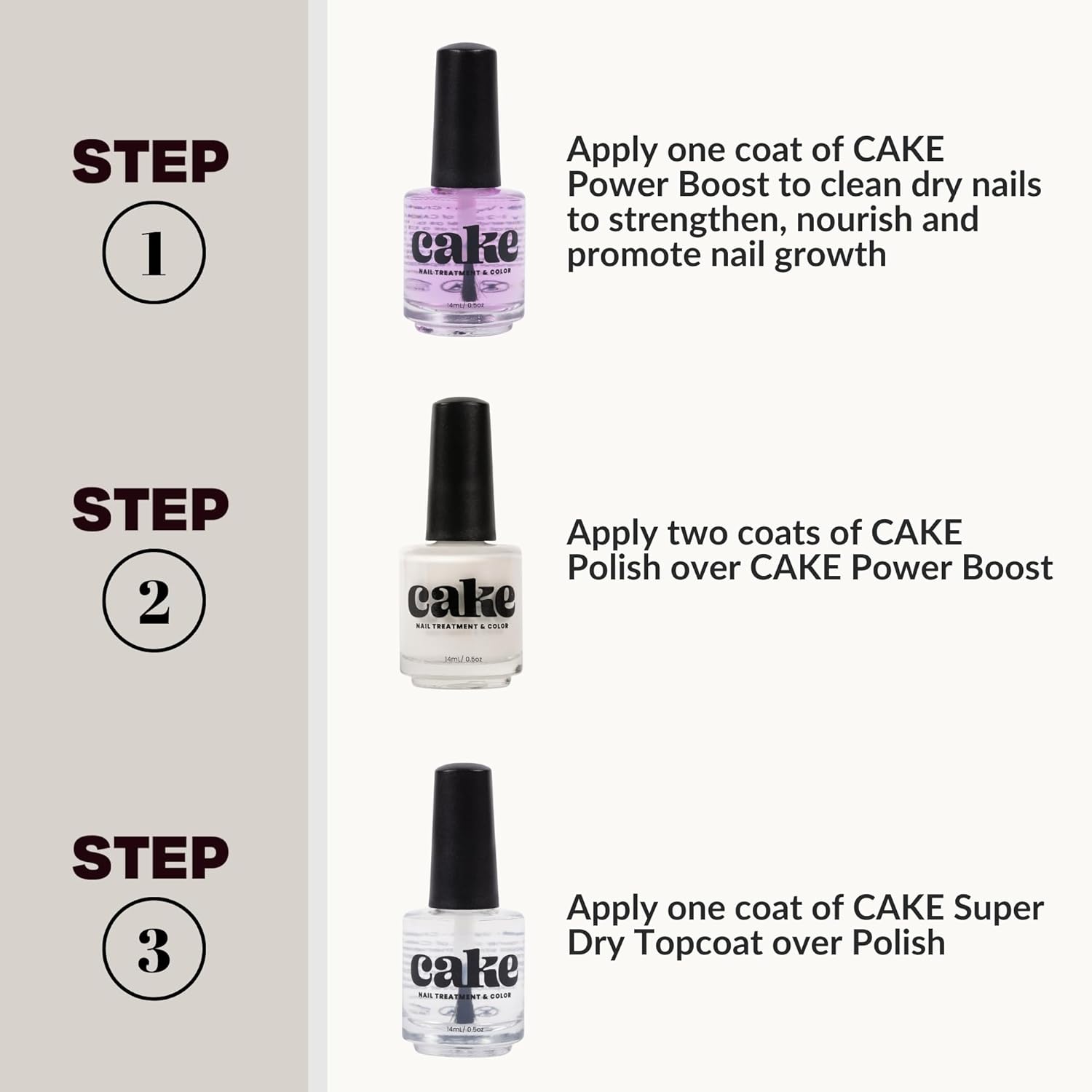 CAKE Nail Strengthening Polish - Blanc Canvas