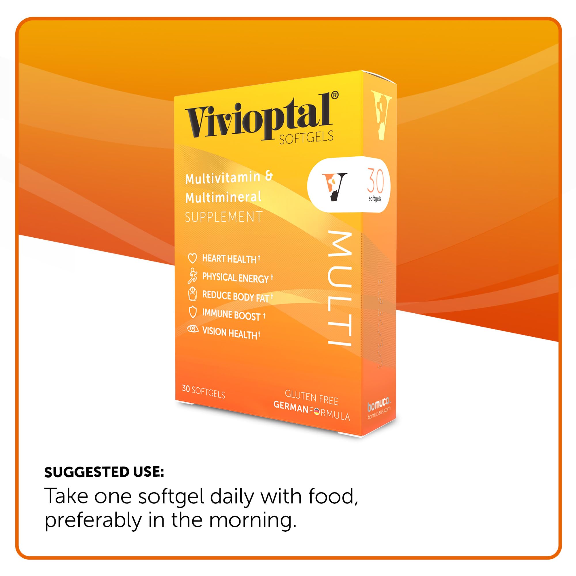 Vivioptal Multi 30 Softgels - Multivitamin & Multimineral Supplement - Lipotropic Substances & Trace Elements