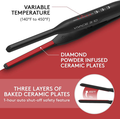 H2PRO VIVACE EDGE CERAMIC FLAT IRON - 3/10″ (R310EV)