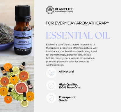 Plantlife Essential Oil Singles - Straight from The Plant 100% Pure Therapeutic Grade 10 ml