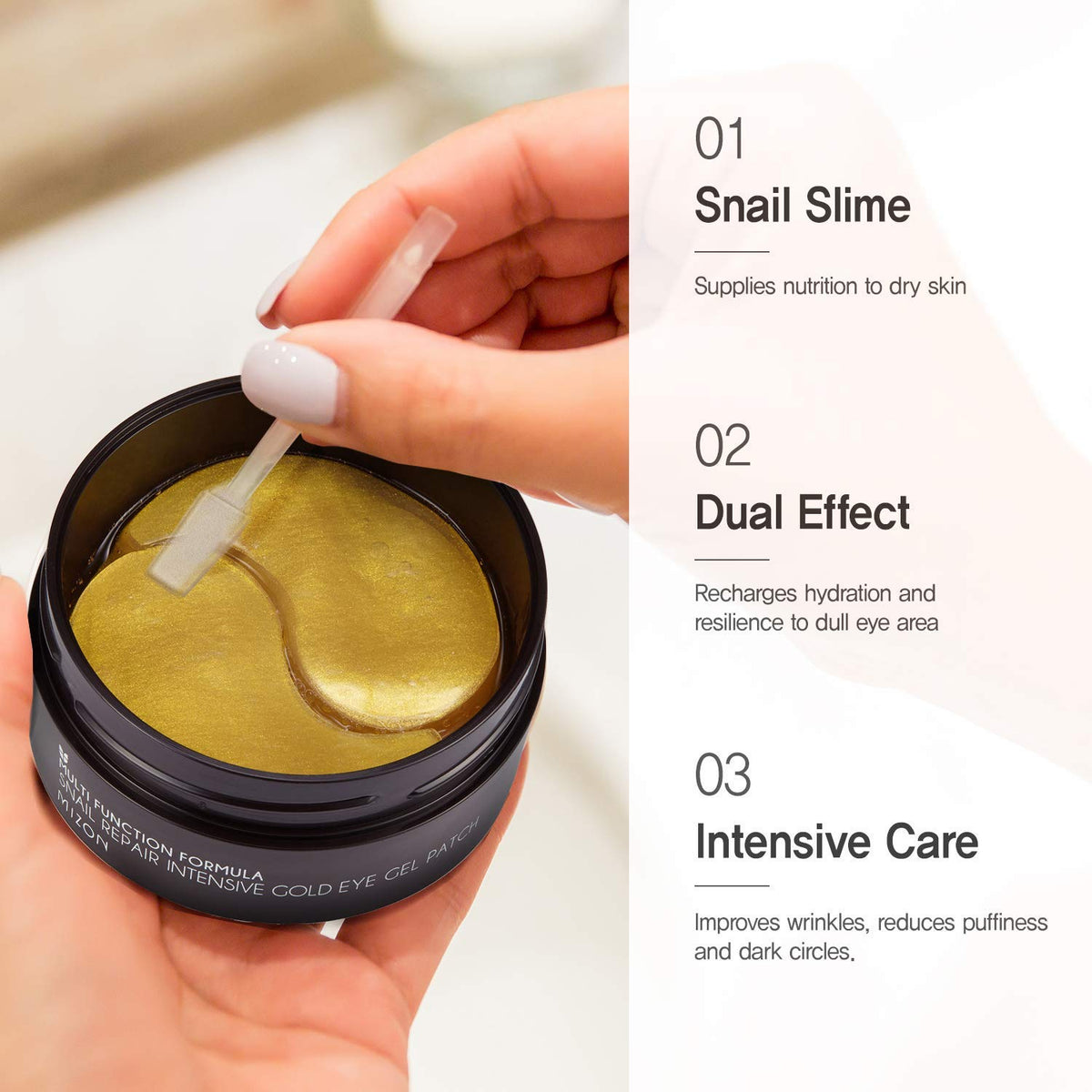 MIZON Under Eye Collagen Patches Eye Masks with 24K Gold and Snail
