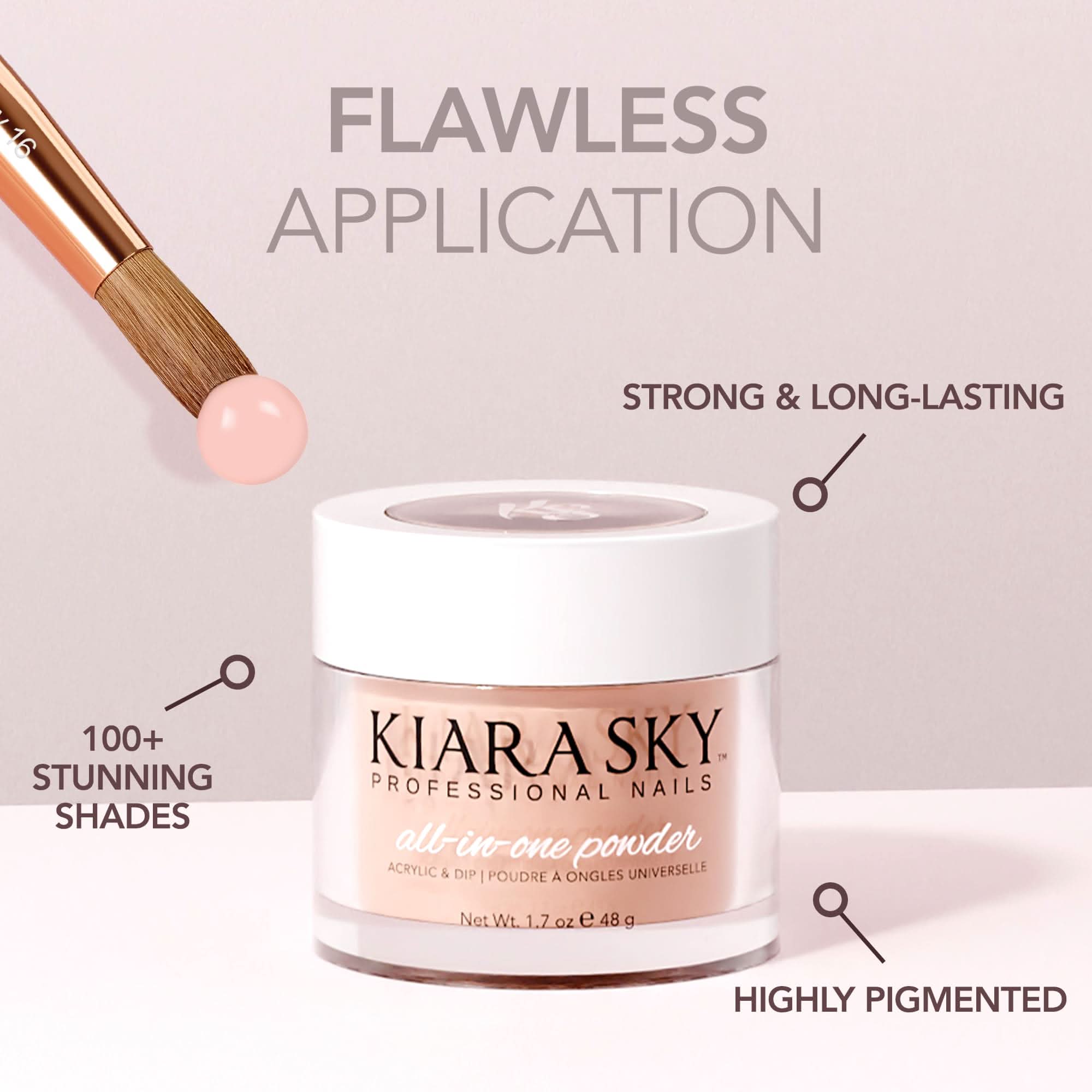 Kiara Sky All-In-One Acrylic Nail Powder | Berry Pretty DM5052