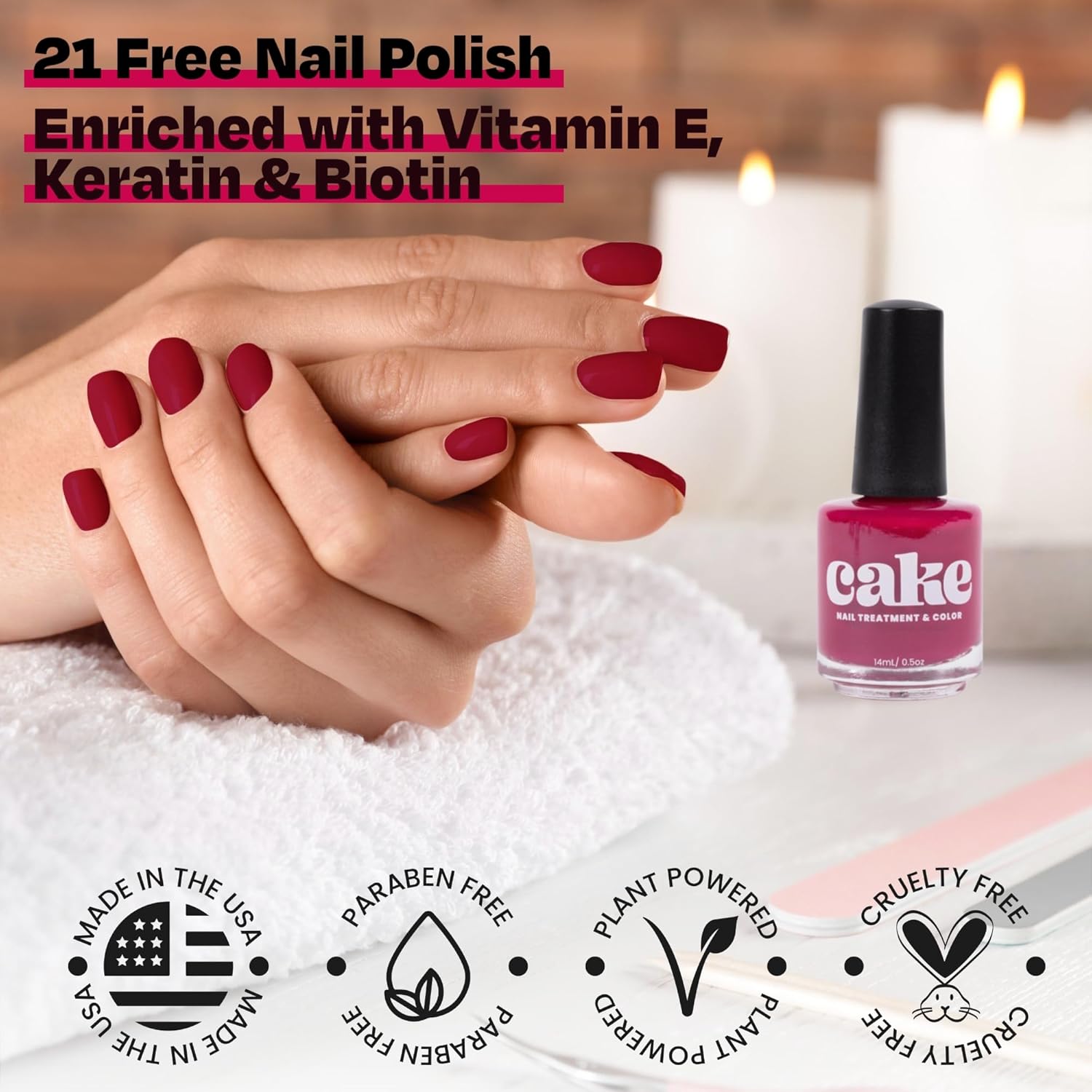 CAKE Nail Strengthening Polish - Under the Affluence