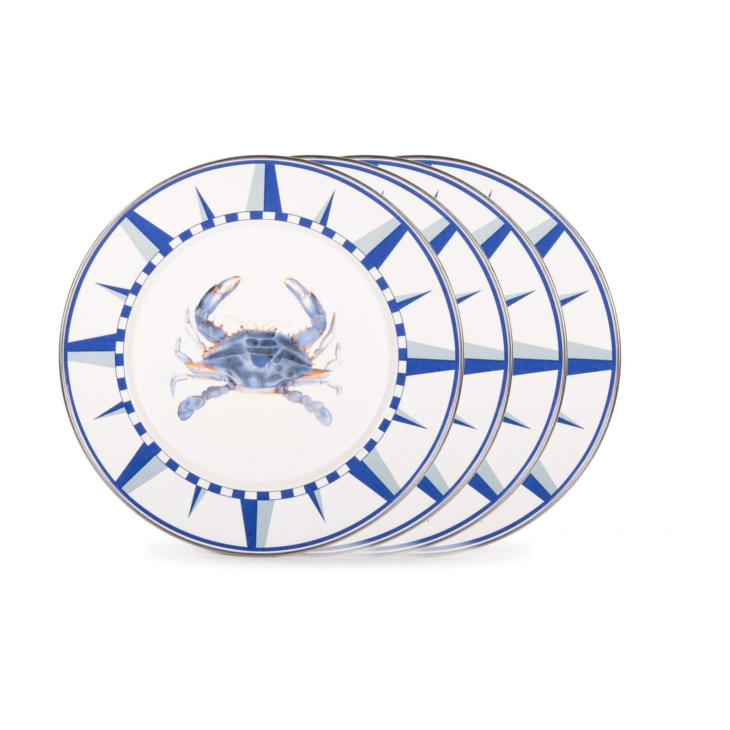 Golden Rabbit Enamelware Dinner Plates - Set of 4