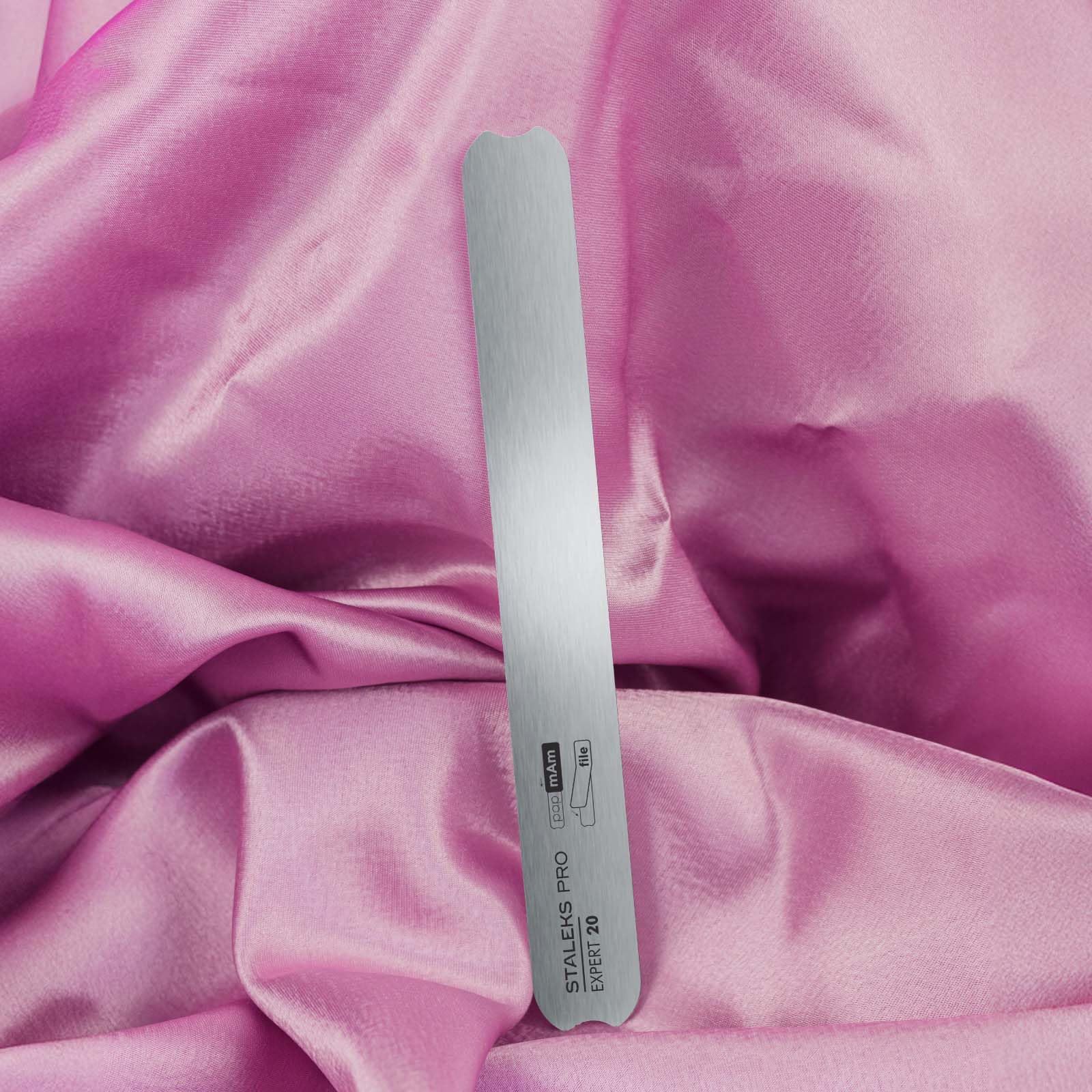 Staleks Pro Straight Metal Base for Nail File Expert 20 – Stainless Steel – Reusable Nail File Base – Manicure & Pedicure Tool – Compatible with Disposable Files