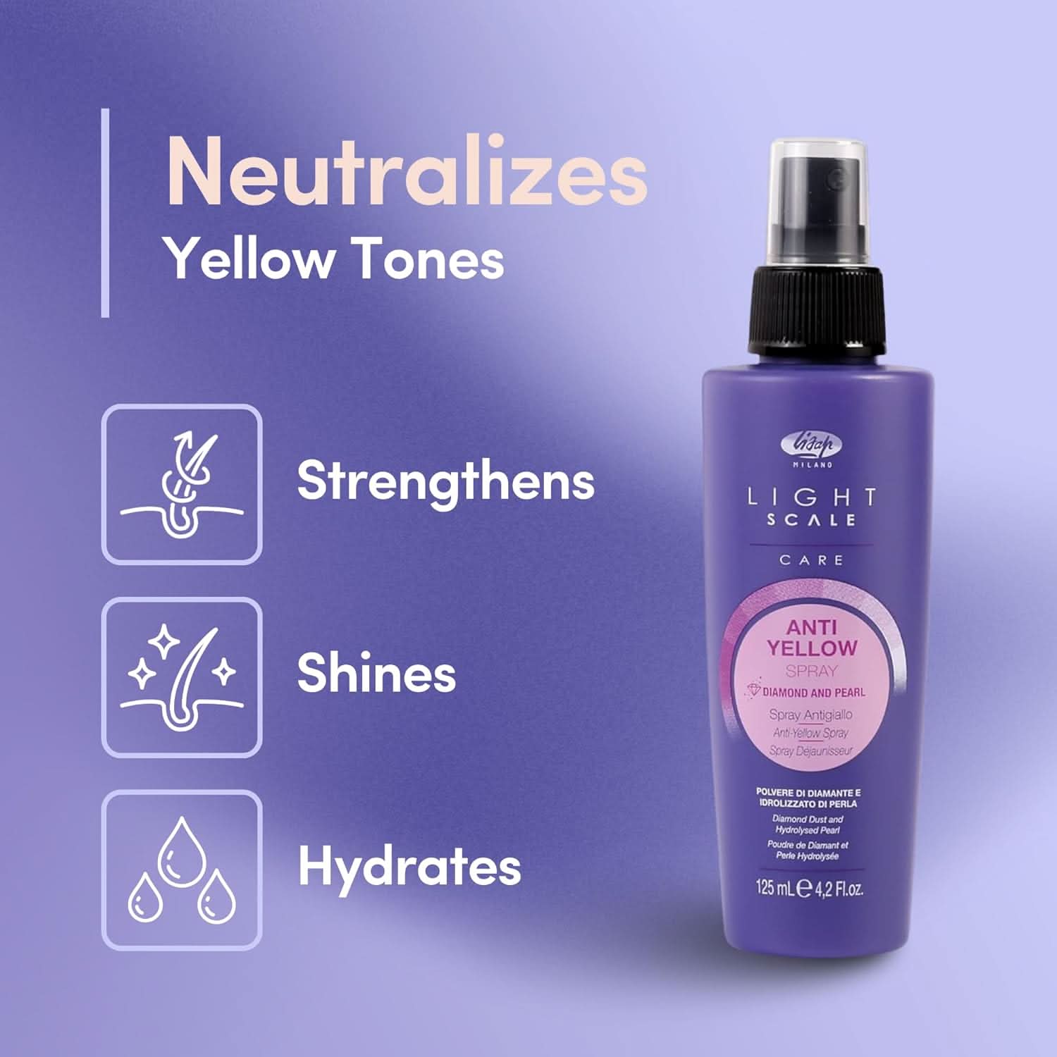 LISAP - Light Scale Hair Care Anti Yellow Spray 4.2 fl oz