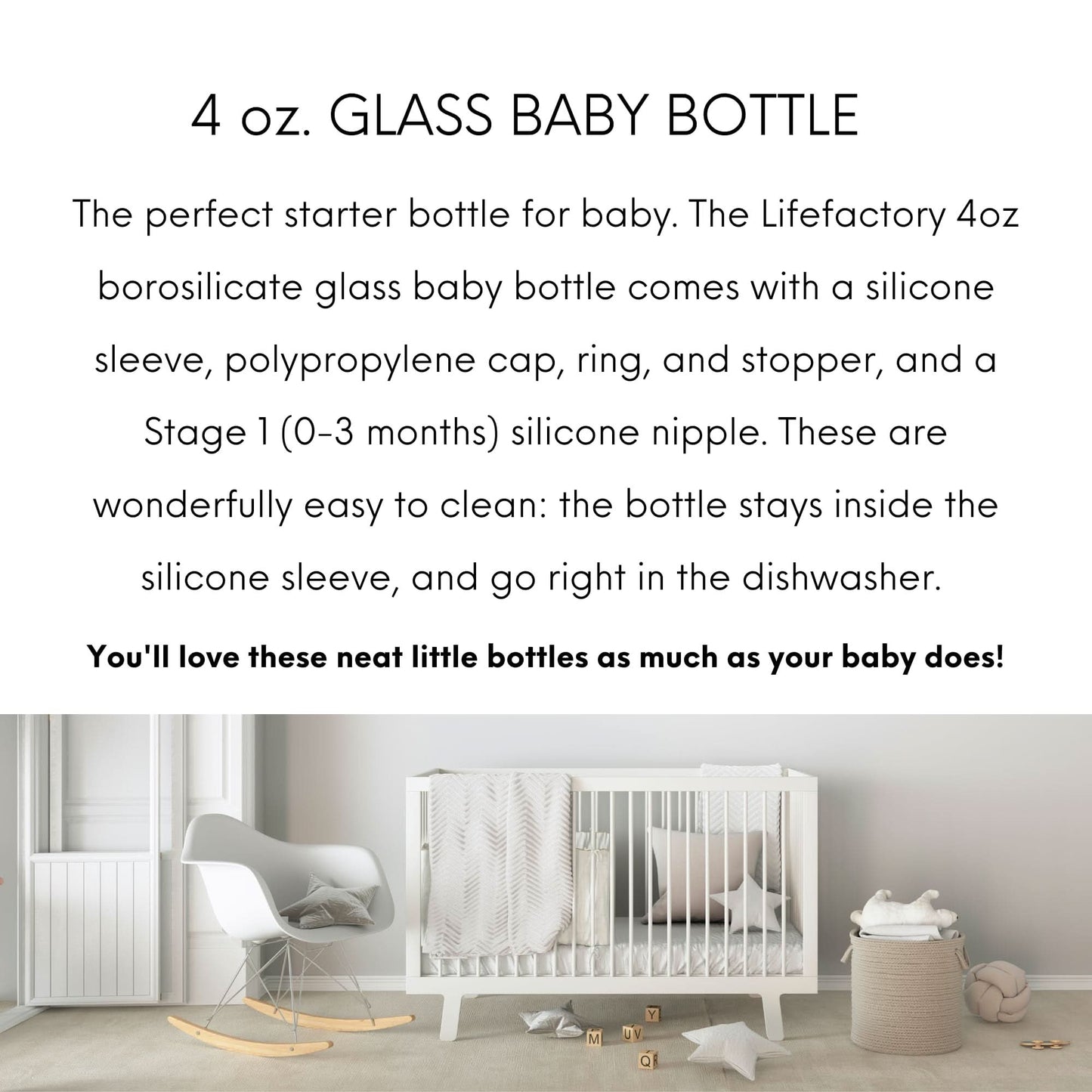 Lifefactory 4oz Glass Baby Bottle Sets