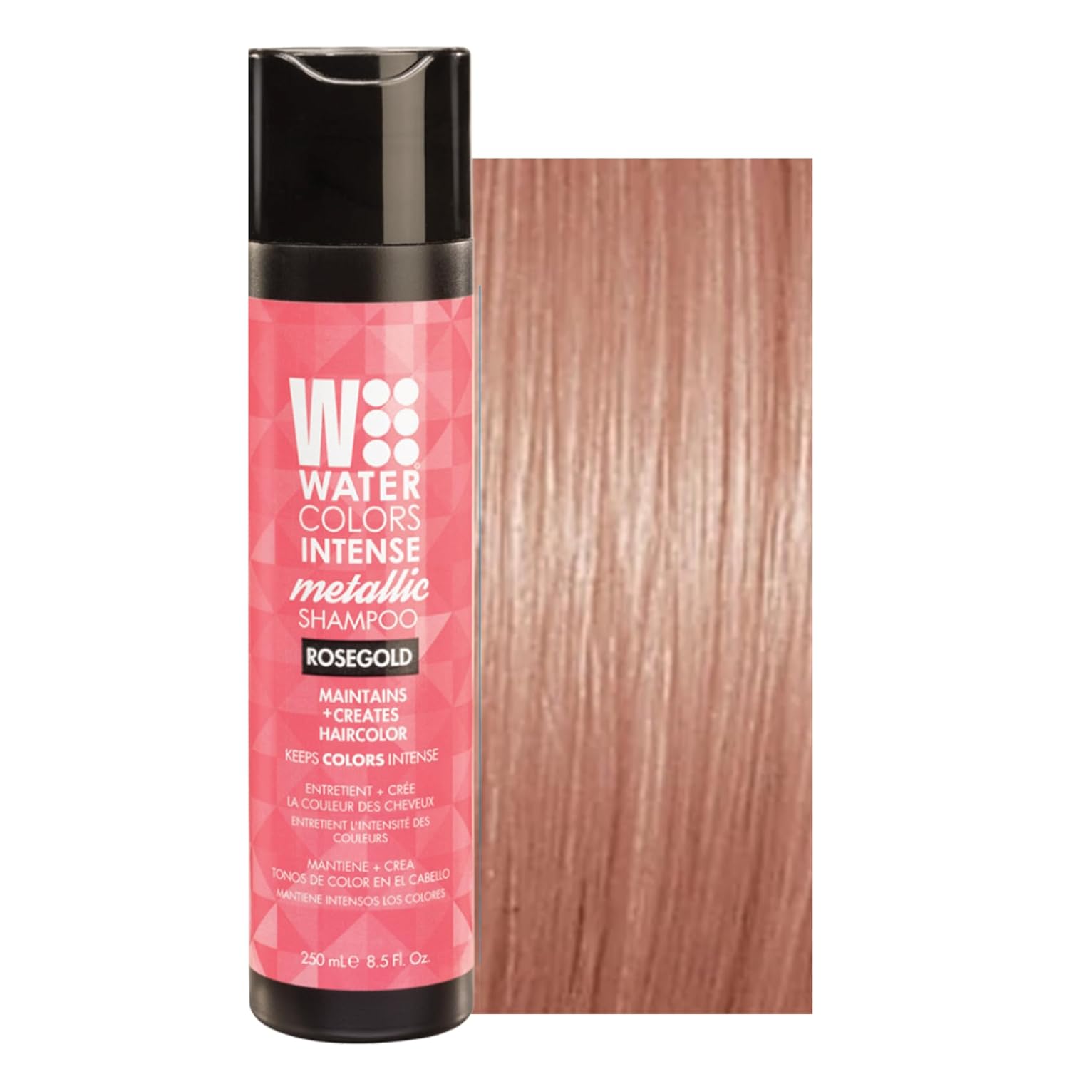 Watercolors Intense Metallic Color Depositing Shampoo 8.5 oz Rosegold