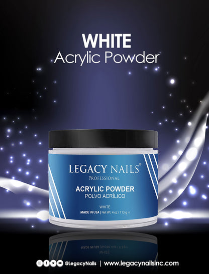 Legacy Nails Acrylic Powder White 4oz