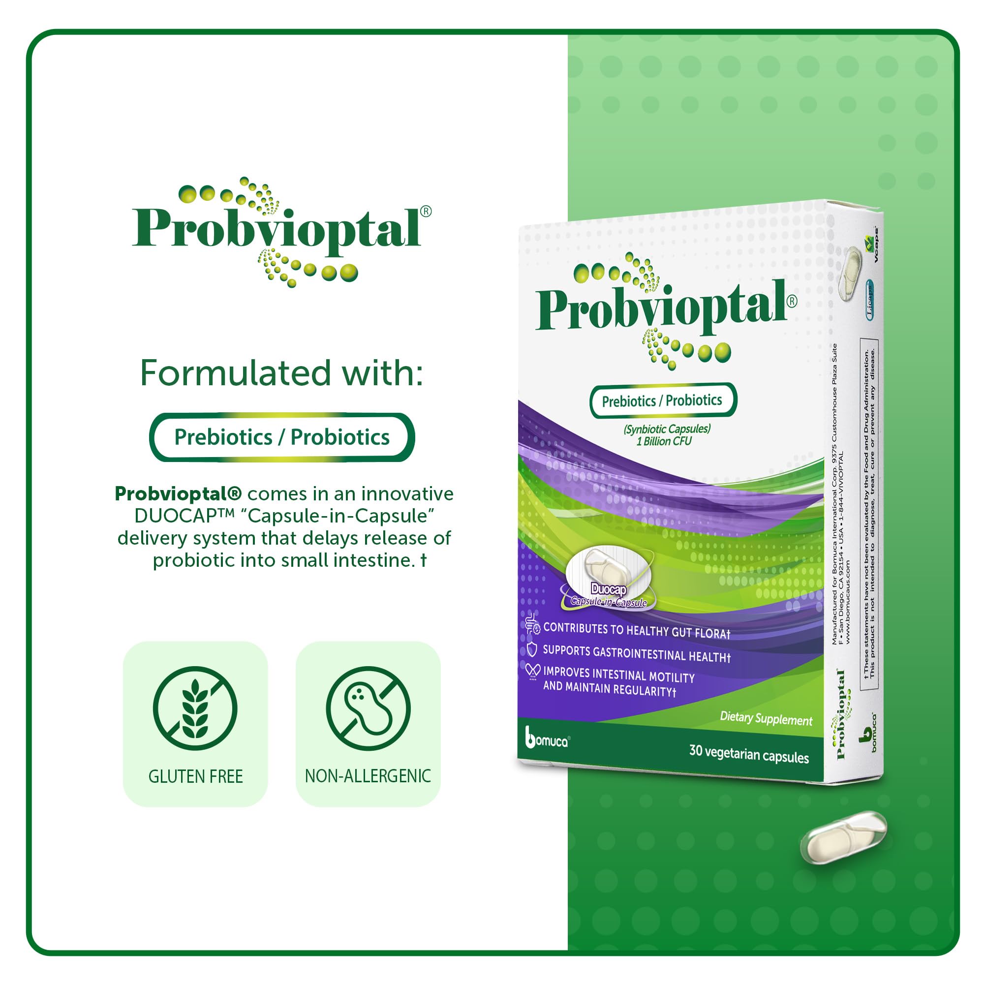 Vivoptal Probvioptal Probiotics & Prebiotics 30 Capsules