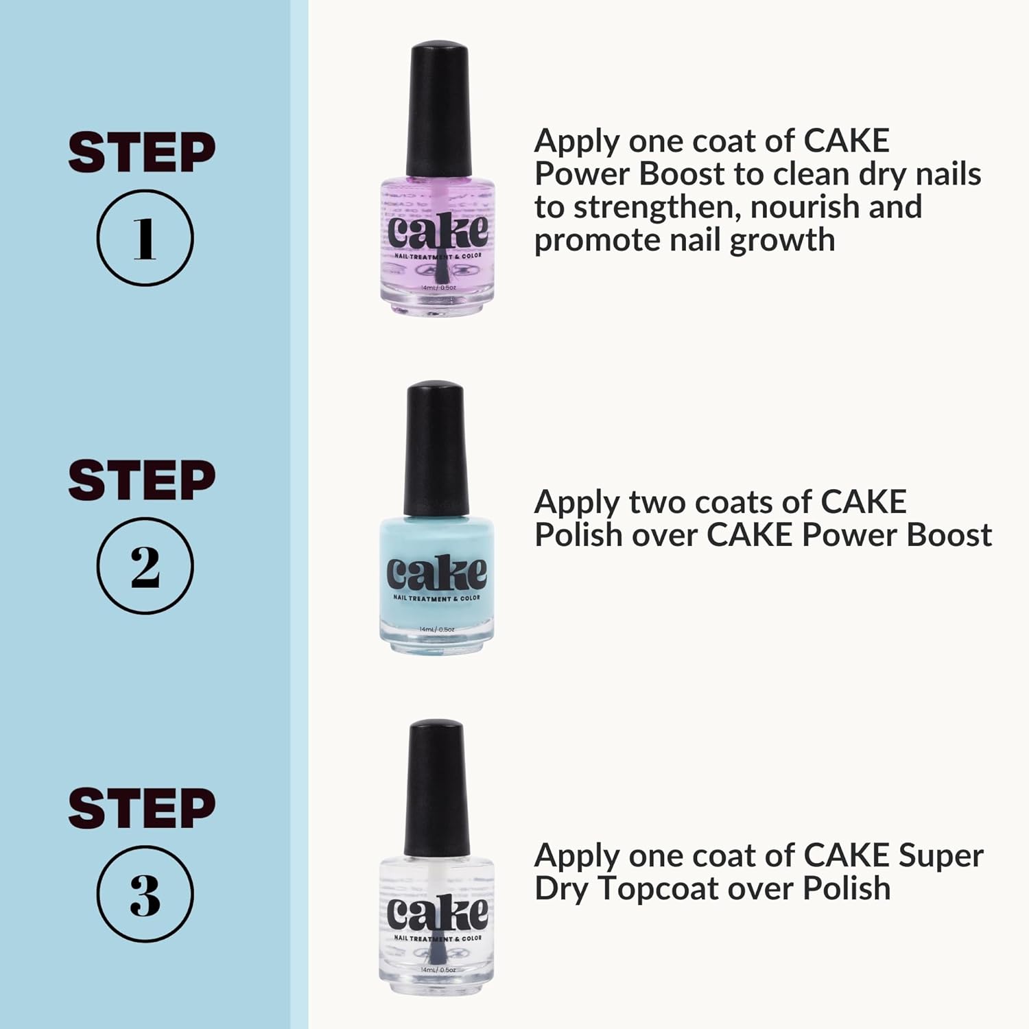 CAKE Nail Strengthening Polish - Perfect Day at CoCo Cay