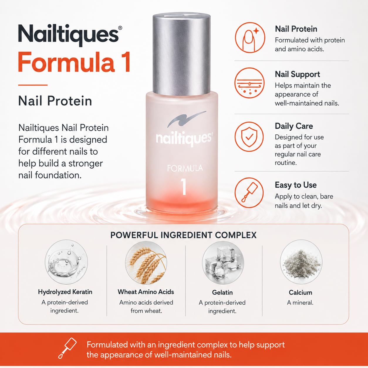Nailtiques Formula 1 Nail Protein 0.5 oz