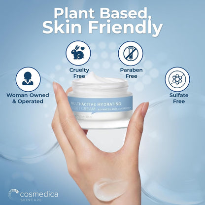 Cosmedica Hydrating Night Cream - Anti-Aging Face & Neck Moisturizer, 2oz