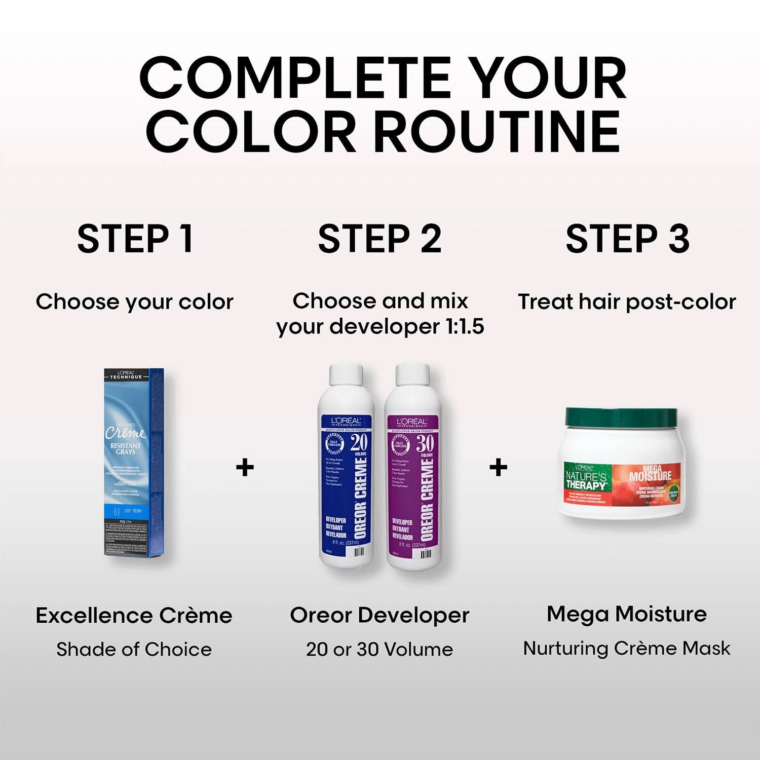 Excellence by L'Oreal Technique Permanent Creme Hair Color Resistant Grays 7X Dark Blonde