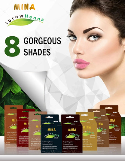 MINA IBROW - HENNA TINT PROFESSIONAL STARTER KIT SET OF 12