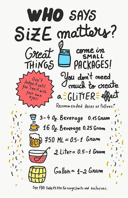 Signature Drink Labs Shimmer Glitter Dust - Color Series (8 oz Shaker)