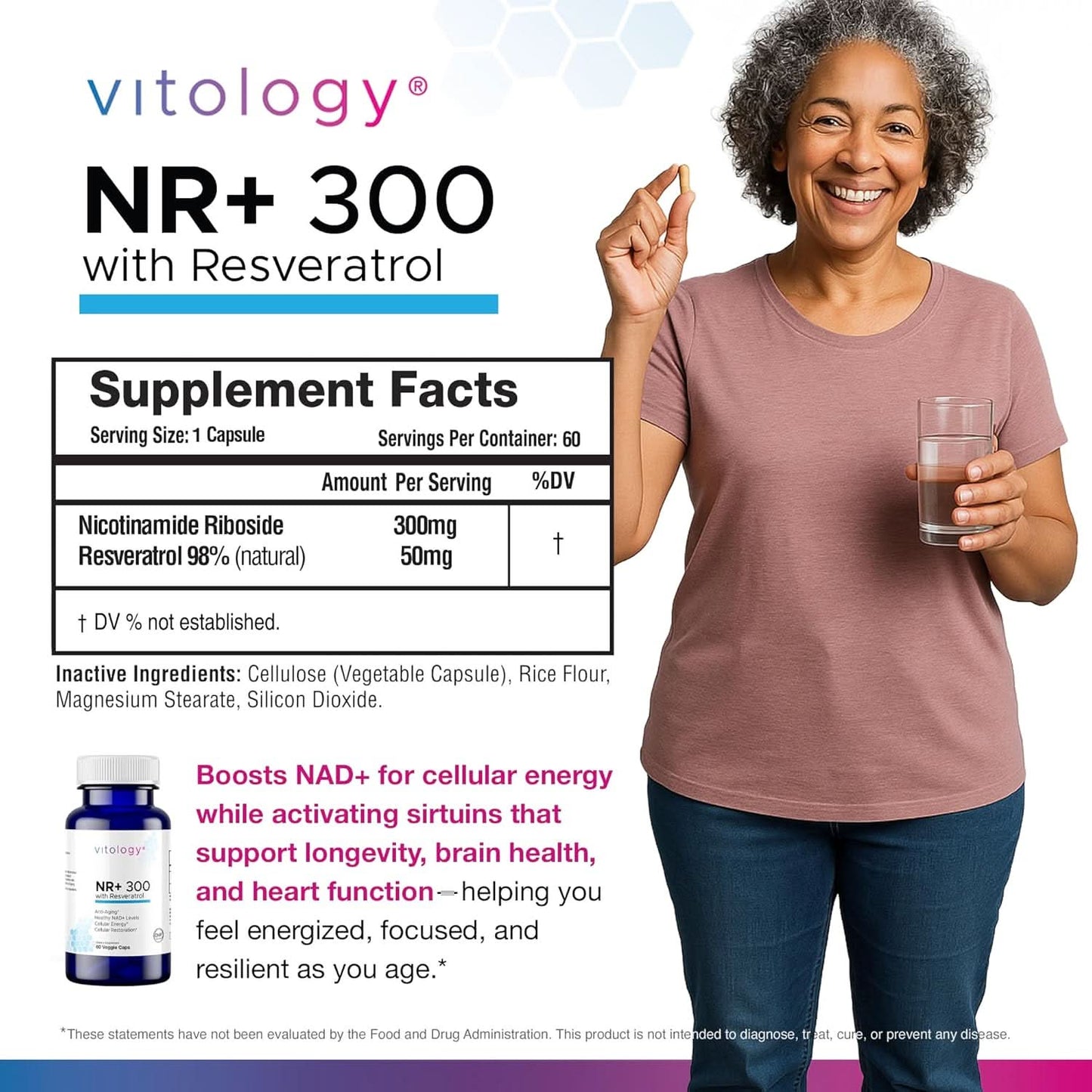 NR+ 300 with Resveratrol - 60 Capsules