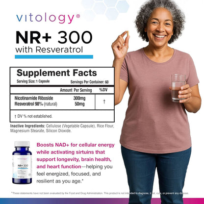 NR+ 300 with Resveratrol - 60 Capsules