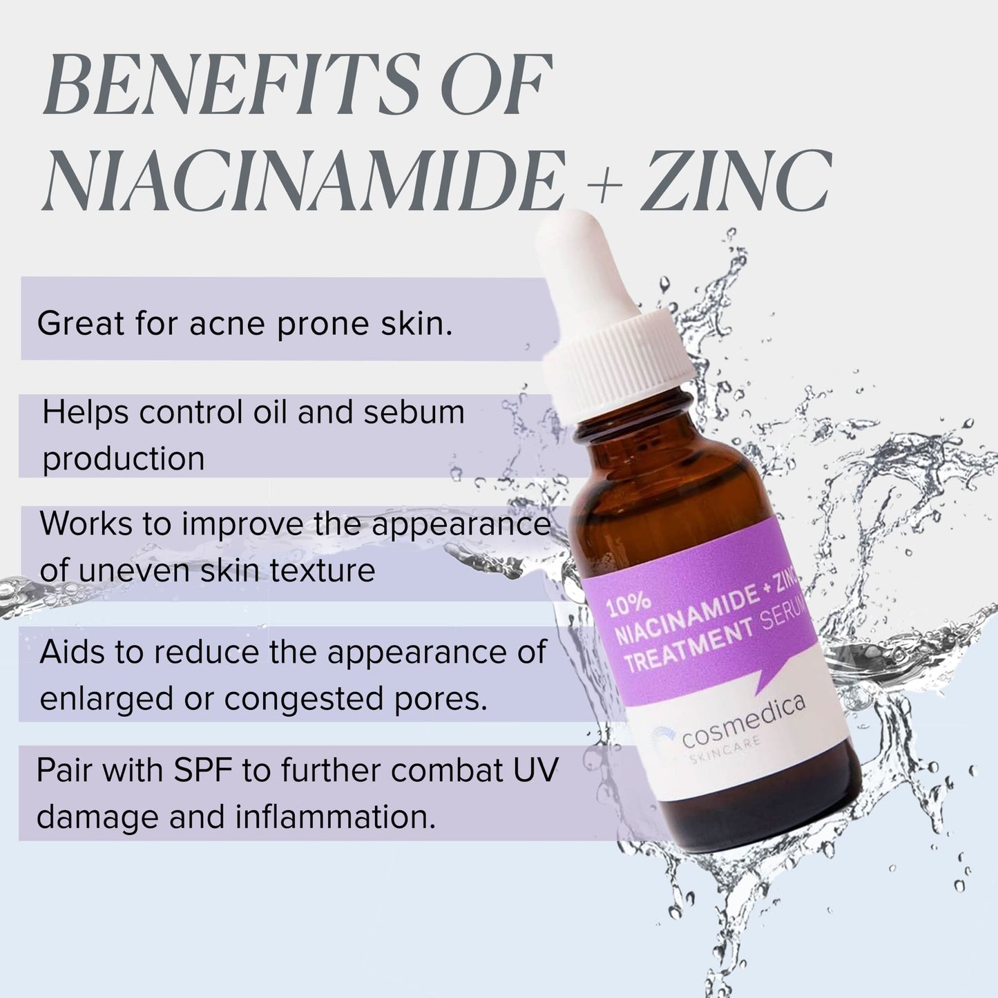 Cosmedica Skincare Niacinamide + Zinc Treatment Serum 1 oz