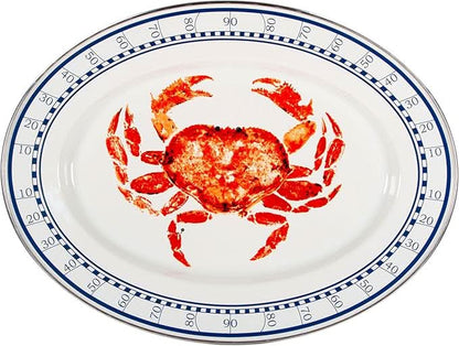 Golden Rabbit Enamelware Oval Platter