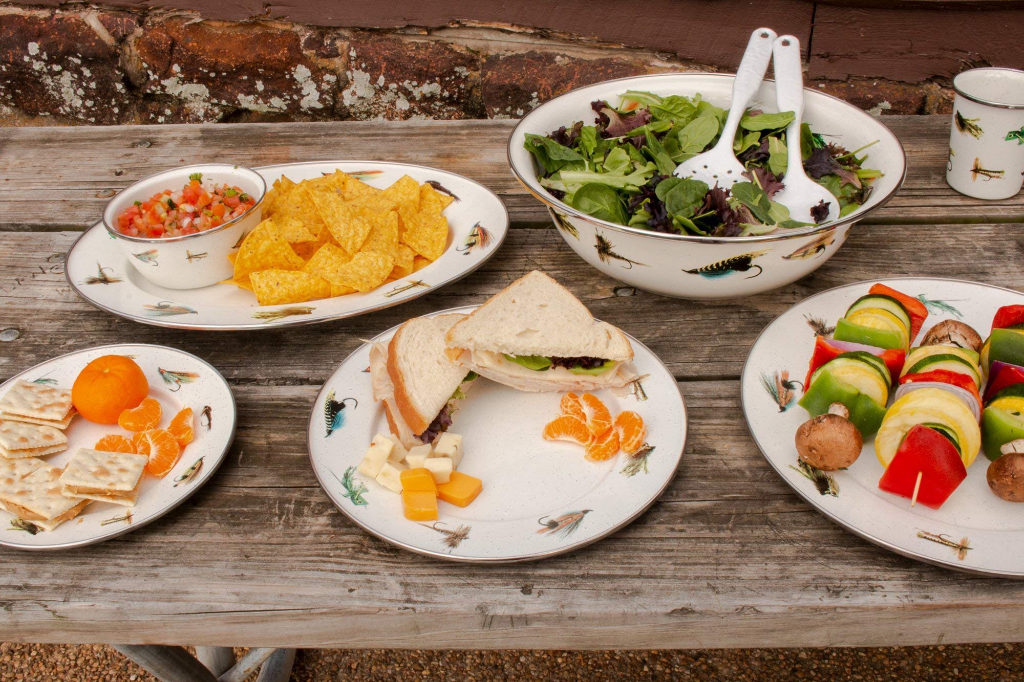 Golden Rabbit Enamelware - Set of 4-10.5" Dinner Plates