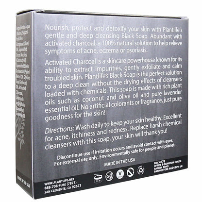 Plantlife Black 4.5 oz Bar Soap 3-Pack