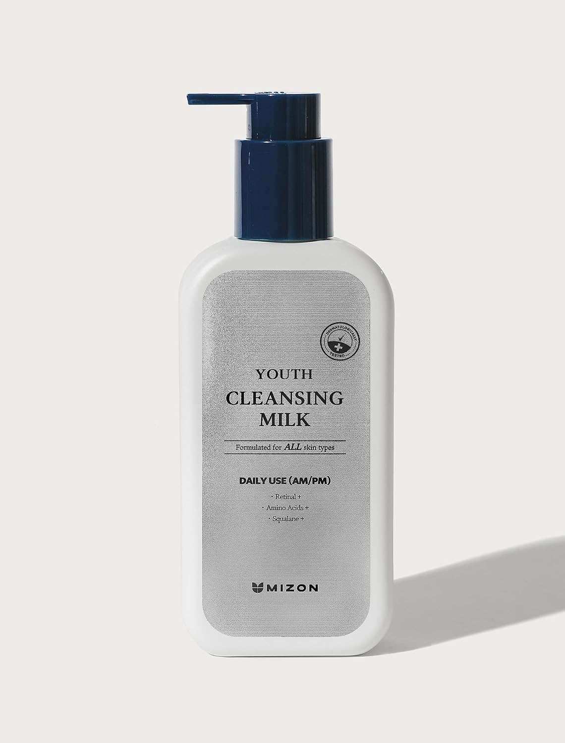 MIZON Youth Cleansing Milk Gentle Face Cleanser with Retinal Aminoacids Squalane Korean Skincare for Youthful Skin(200ml/6.76 fl.oz.)