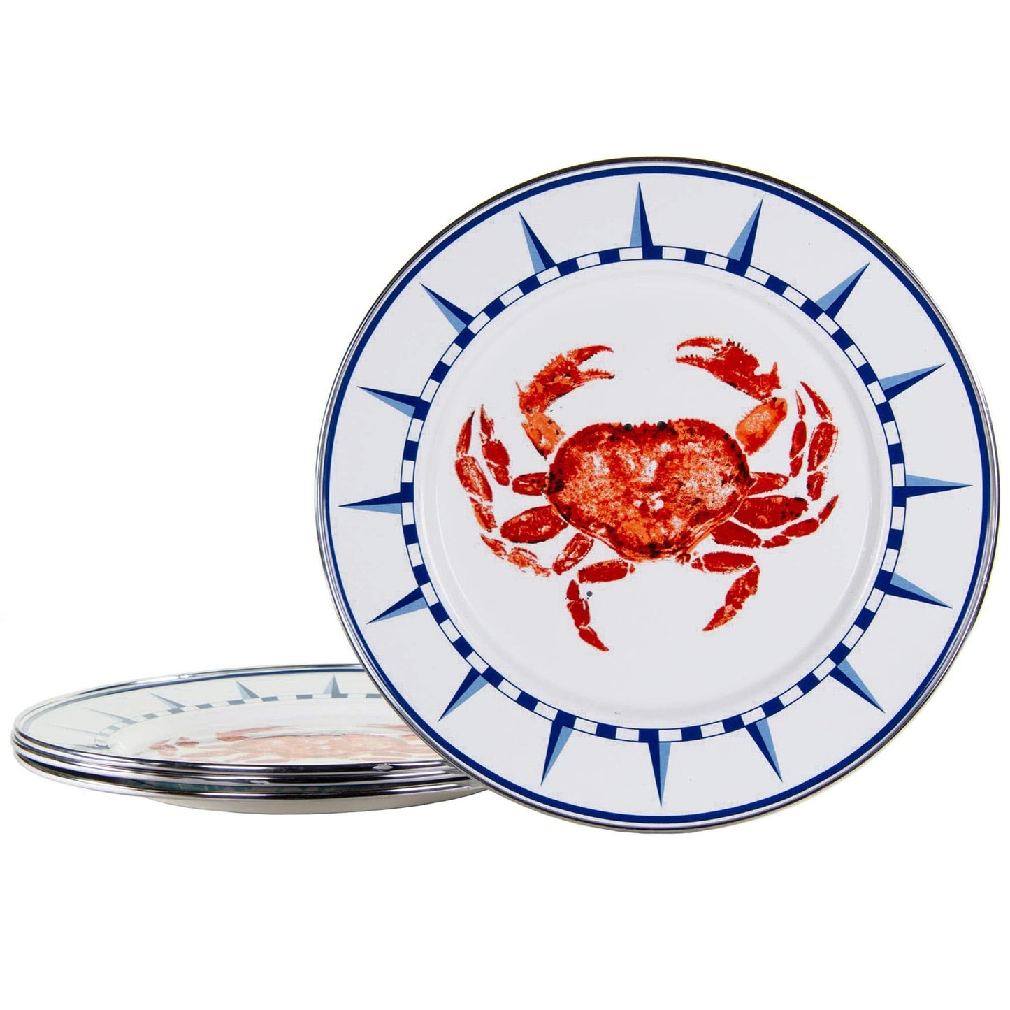 Golden Rabbit Enamelware Dinner Plates - Set of 4