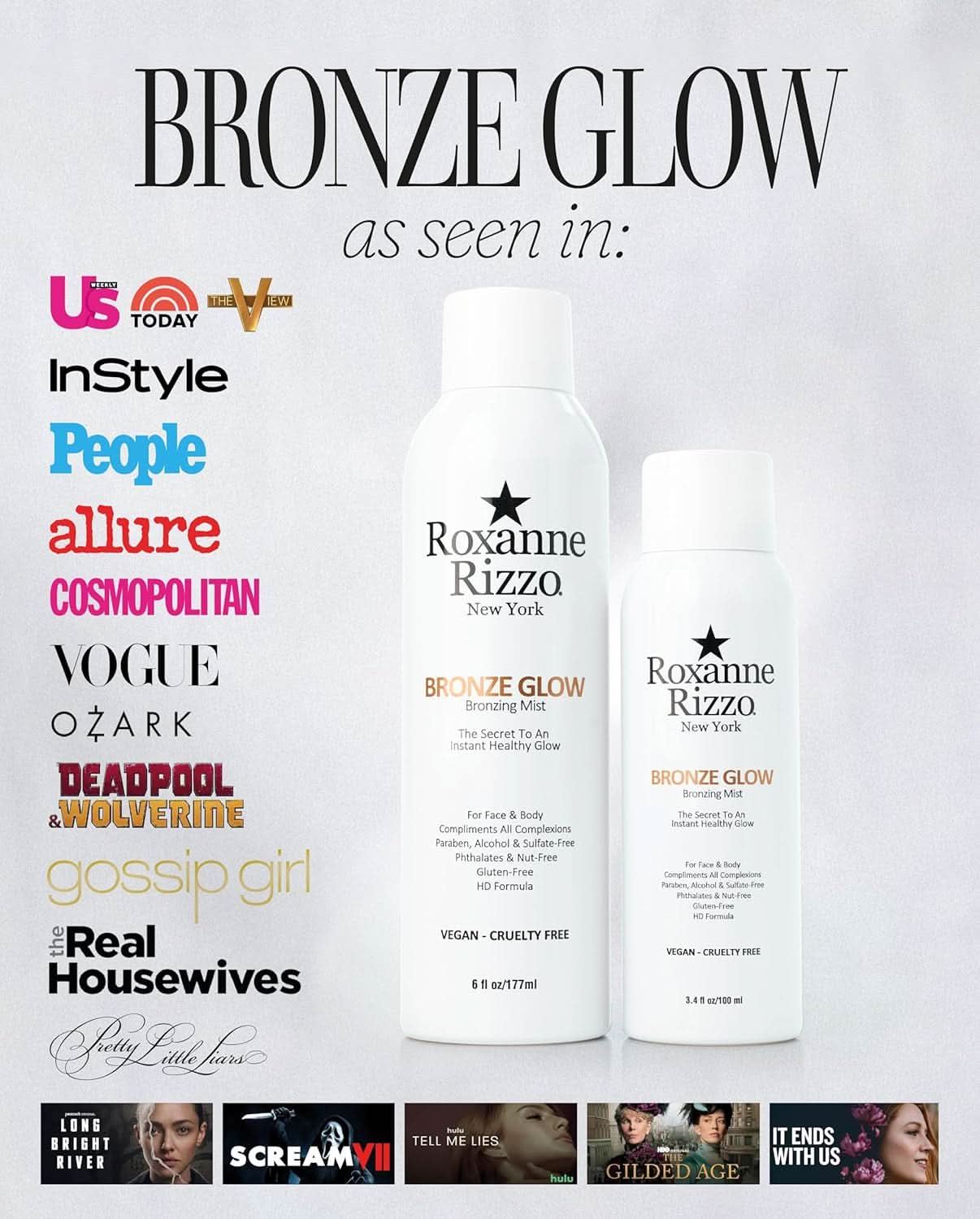 Roxanne Rizzo Bronze Glow Mist Duo (6 oz + 3.4 oz)