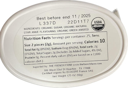 Flavigny Anise Bonbos Bio Organic 50g