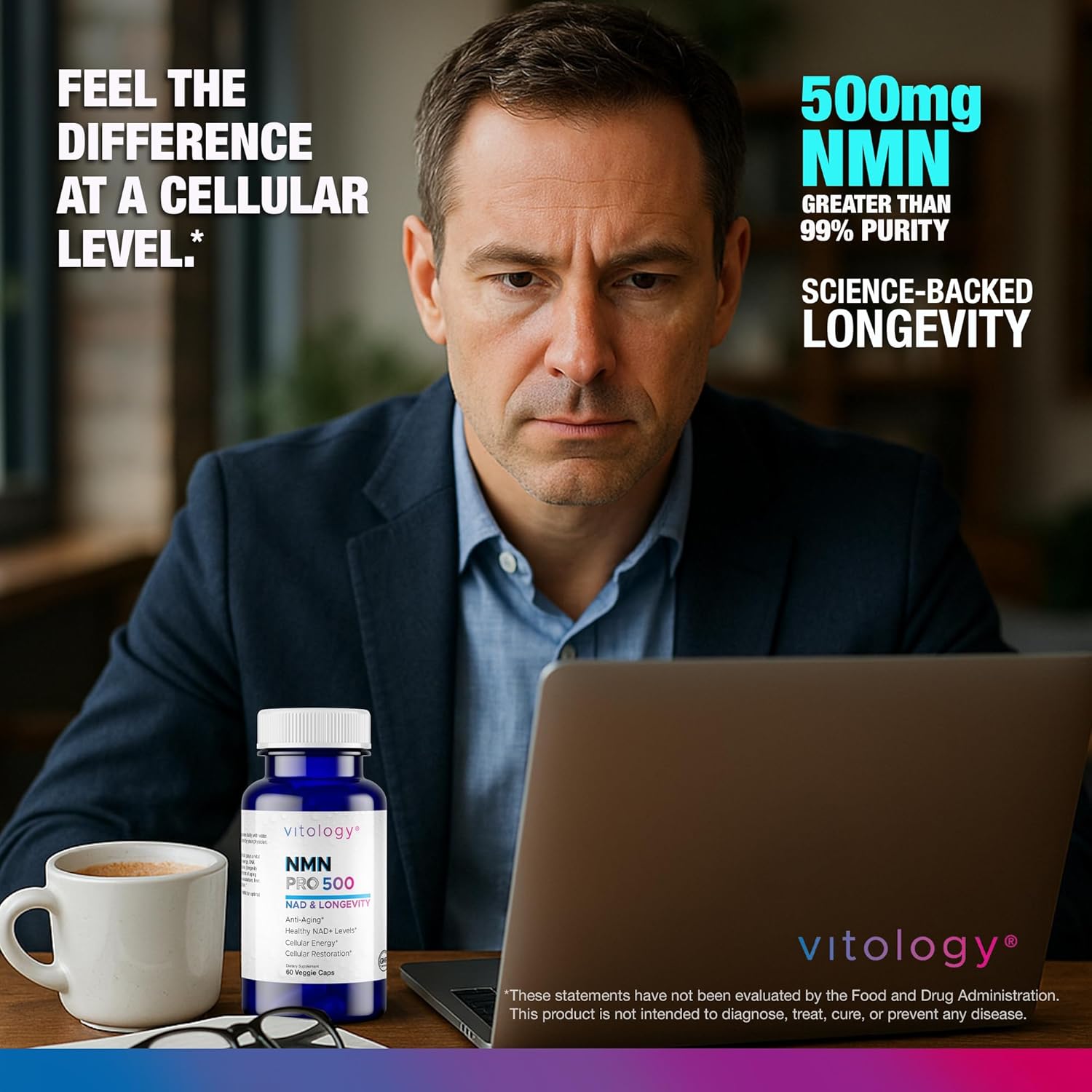 NMN 500 Pro NAD & Longevity – 60 Capsules