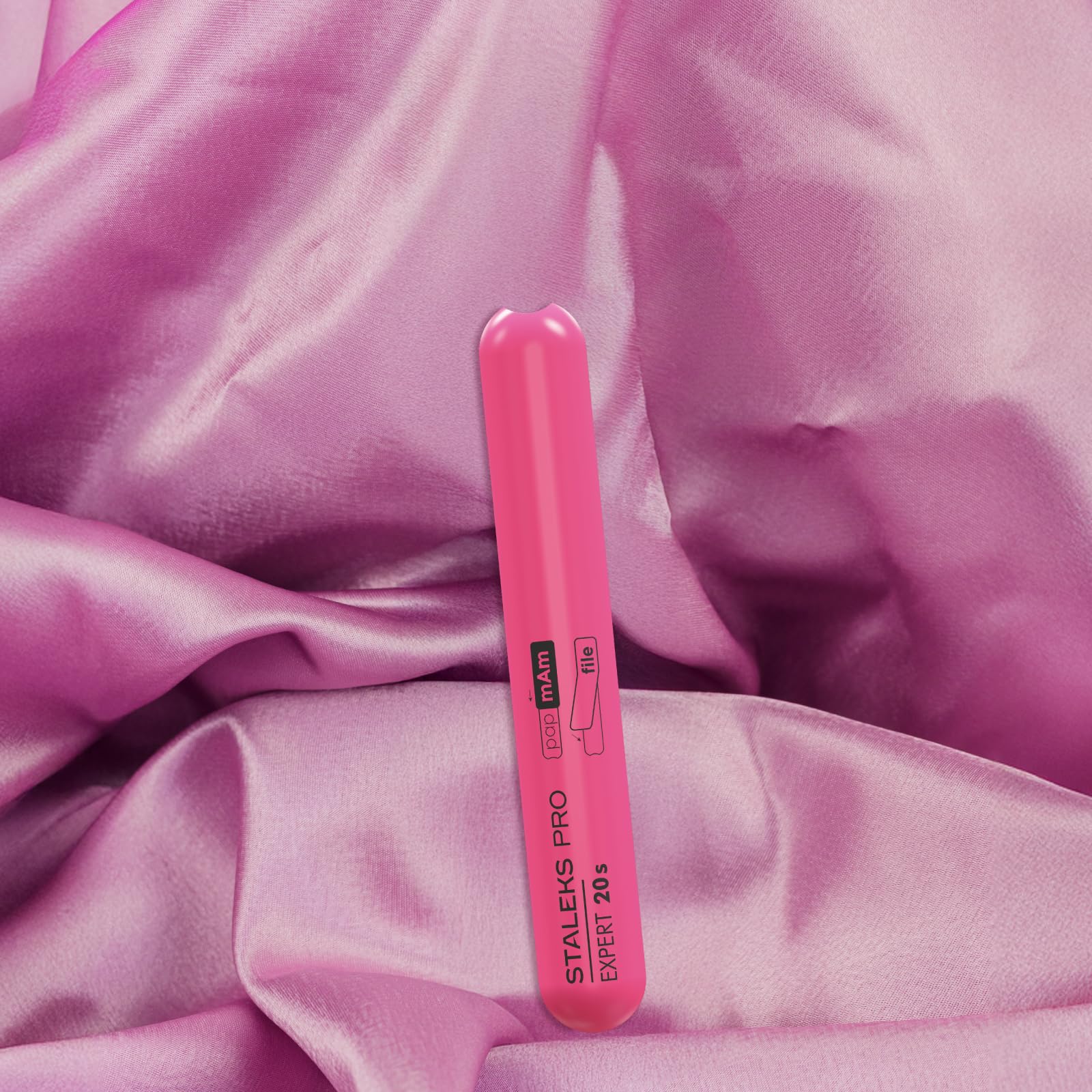 STALEKS Slanted Plastic Nail File, Straight (Base) SPBE-20s, Pink
