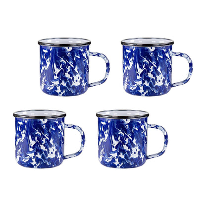 Golden Rabbit Enamelware - Set of 4 - 12oz Mugs