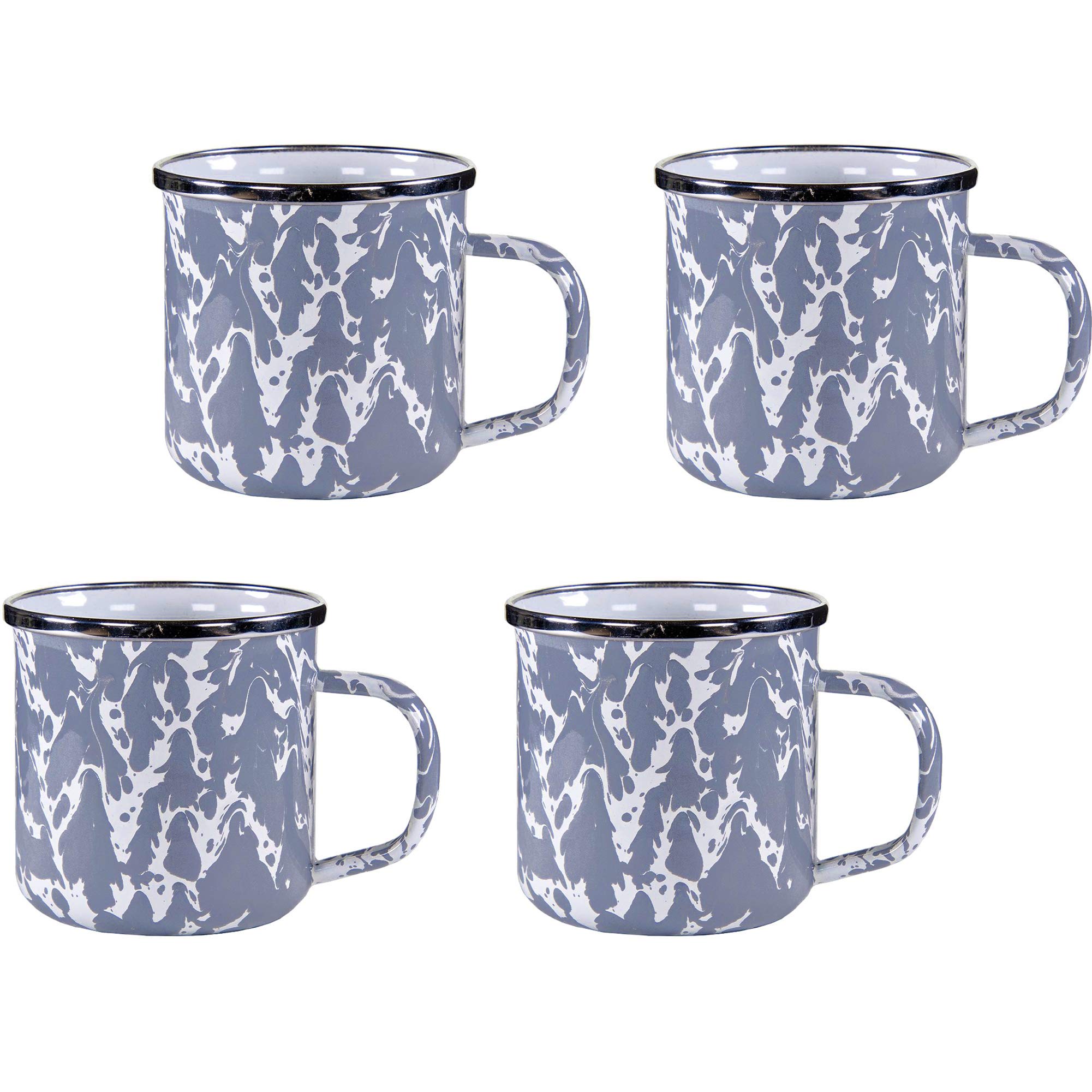 Golden Rabbit Enamelware - Set of 4 - 12oz Mugs